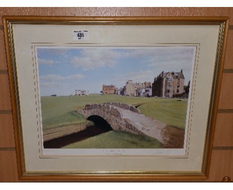 A Graham Baxter Coloured Print of the bridge at St. Andrews.