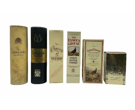 Glenfiddich Pure Malt Scotch Whisky, 'Over 8 Years', 70% Proof, 26 2/3 Fl.ozs, Glenlivet 12 year old Scotch whisky 43% vol, 1