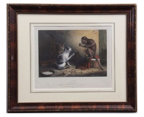 AFTER E BRISTOW, ENGRAVED BY J D HARDING, "Law", coloured stone lithograph, 16 x 24cm