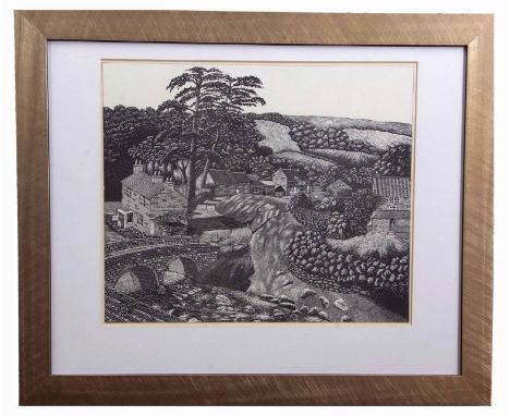 Modern British School (20th Century) Figures, lithograph, 25 x 35cm together with two further prints including Douglas Reay (
