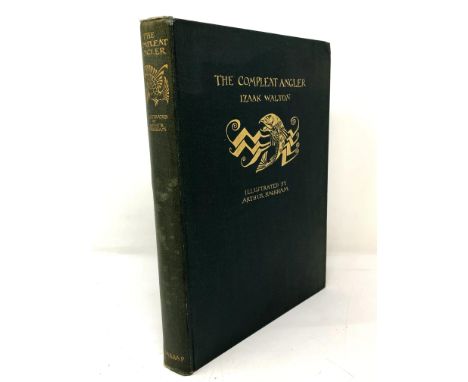 Arthur Rackham, 1867 - 1939 (Illustrator) : The Compleat Angler by Izaak Walton, a volume, first edition, hardbound, green cl