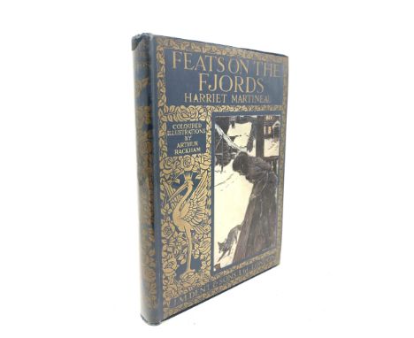 Arthur Rackham, 1867 - 1939 (Illustrator) : Feats on the Fjords by Harriet Martineau, a volume, first edition, hardbound, blu