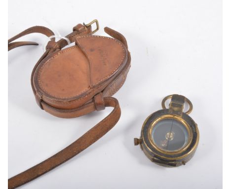 Verner's pattern marching compass, leather case with strap, by Short & Mason Ltd, No 9403, 1915.