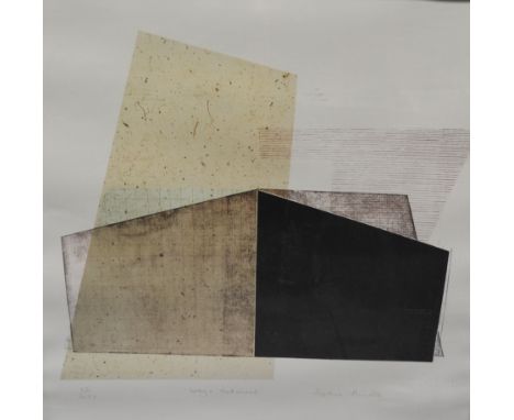 After Sophie Arnold, 'Grey and Oatmeal', signed, limited edition colour print, 80cm x 72cm; a companion work, 'Looking Up'; a