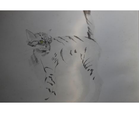 DAME ELIZABETH FRINK (1930-1993). 'Wild Cat', signed in pencil lower right, limited edition coloured lithograph, 49 / 70, fra