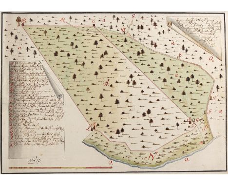 Franken.: "Geometrischer Abriß eines Stückes Holz ohnweit Buch am Forst, eine in Bambergischen Besitz, aber doch mit Closter 