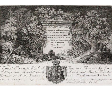Weirotter, Franz Edmund: (1730 Innsbruck - Wien 1771). Vollständige Folge von 12 Bl. "Erste Folge von Gegenden u. Bruchstücke