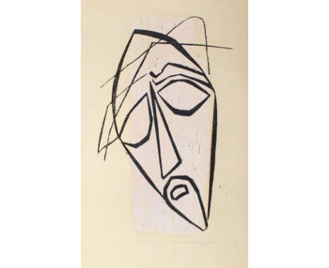 Kalinowski, Horst Egon: (1924 Düsseldorf 2013). Tête de Christ. Holzschnitt. 1954. Blgr. 50 x 34 cm. In Bleistift betitelt, s