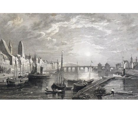 Tombleson,(W.).: Upper Rhine. (Edited by W.G.Fearnside. Bd. 1 von 2). London, Tombleson (1832). Mit gest. Titel m. Vign., 69 