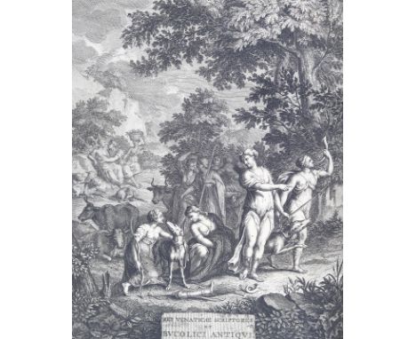 Poetae Latini: rei venaticae scriptores et bucolici antiqui... Leiden u. Den Haag, Langerak 1728. 4°. Mit gest. Front. u. 25 