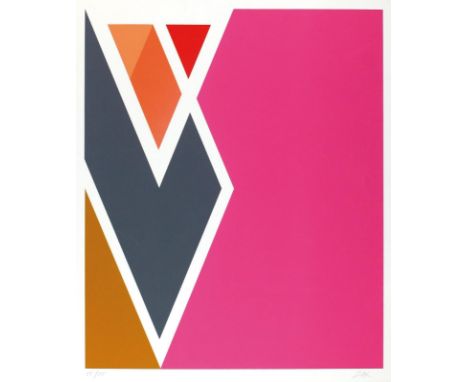 Zox, Larry: (1937 Des Moines - Colchester CT 2006). Ohne Titel. Aus der Reihe "Diamond Drill" Farbserigraphie für die Chiron 