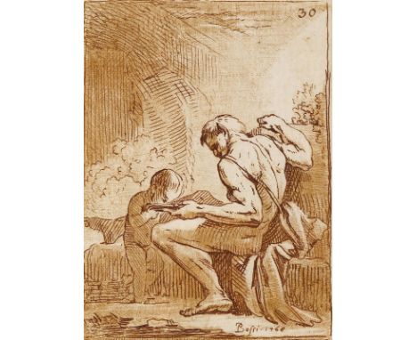Bossi, Benigno.: (1727 Arcisate - Parma 1792). 4 Radierungen von Trophäen auf einem Blatt. 1771. Plgr. 8 x 5 cm. Mit Namenszu