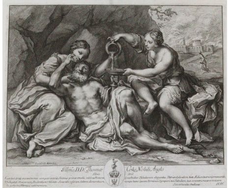 Kent, William: (1684 Yorkshire - London 1748). Loth und seine Töchter. Radierung mit etw. Kaltnadel nach Zeichnung von Kent u