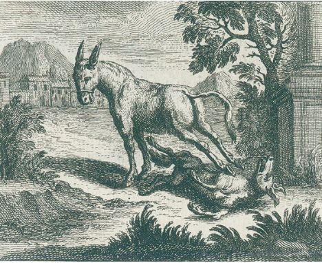 Faerno,G.: Cent fables choisies des anciens auteurs, mises en vers latins. Nouvelle ed. London, Darres &amp; Du Bosc 1743. 4°