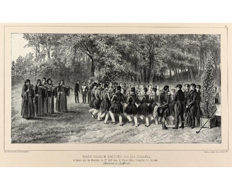 Zigeuner.: 5 Lithographien. Ronde Valaque Exécutée Par Des Tisagnes. - Famille Tsigane En Voyage. - Forgeron Tsigane. - Barbi