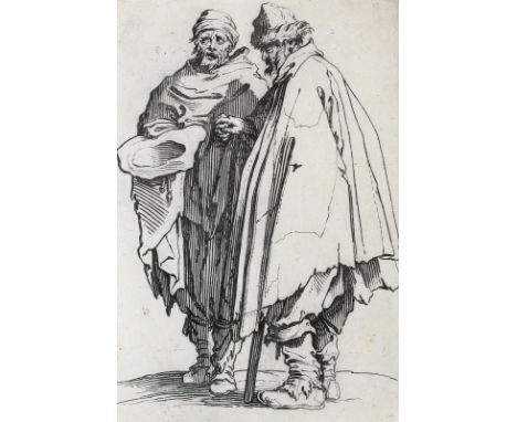 Callot, Jacques: (1592 Nancy 1635). Der Blinde und sein Begleiter. Bl. 9 aus der Serie der Bettler. Radierung, 1622. Ca. 13,8
