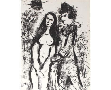 Chagall, Marc: (1887 Peskowatik b. Witebsk - Saint-Paul-de-Vence 1985). Lithograph II. Der verliebte Clown. Lithographie. 196