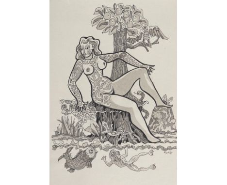 Konvolut: von 11 Bl. Holzschnitt, Radierung, Lithographie, Offset. 23,7 x 16,5 - 64 x 48,5 cm. Überw. 20. Jhdt. Sign.  ╔Darun