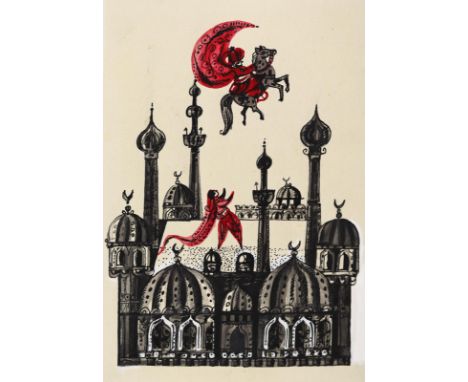 Hellgrewe, Jutta: (1934 Bad Langensalza - 1998). Ca. 50 Blatt mit Illustrationsentwürfen zu: Die Luftreise und andere lustige