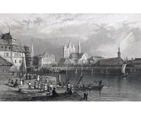Tombleson,(W.).: Ober Rhein. (Deutsche Ausgabe mit engl. Titel). London, Tombleson (1832). Mit gest. Titel m. Vign., 69 Stahl