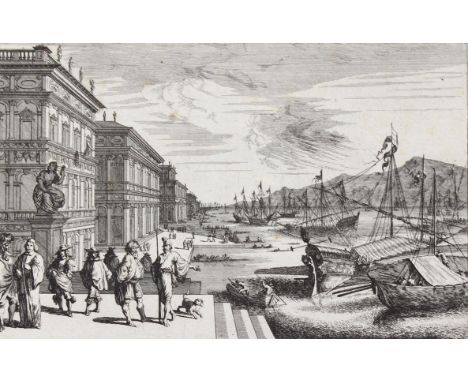 Küs(s)ell, Melchior: (Augsburg 1622-1683). 5 Radierungen. Nach Johann Wilhelm Baur. jwls. o.J. - Im Gefecht. Plgr.  17 x 23 c