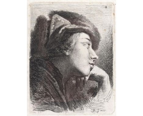Bossi, Benigno.: (1727 Arcisate - Parma 1792). 4 Bl. mit Köpfen aus: Raccolta di teste, pensieri, Trofei e prove varie d'aqua
