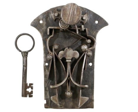 3 Barockschlösser: 3 prächtige Eisenschlösser mit Originalschlüsseln. Sehr schöne tlws fein verzierte Schlösser. des 17./18.J