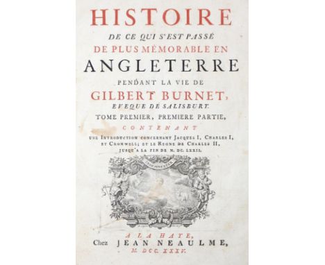 Burnet,G.: Histoire de ce qui s'est passe de plus memorable en Angleterre ... 2 Bde. Den Haag, Neaulme 1735. 4°. Mit (wdh.) g