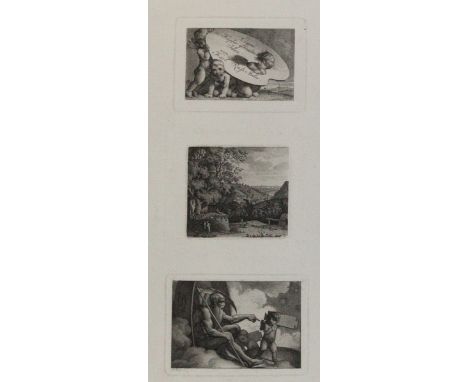 Russ, Karl: (1779 Wien 1843). Eigene in Kupfer gebrachte Ideen von C. Russ. 3 Radierungen (aus e. Folge v. von 19). 1809. Bei