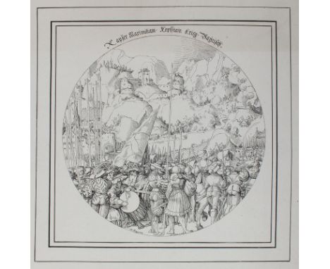 Strixner, Johann Nepomuk: (1782 Altötting - München 1855). Belagerung von Kufstein, Vorlage für ein Glas-Rundbild. Federlitho