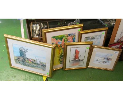 Jon Caldecourt - various limited edition prints and watercolours views