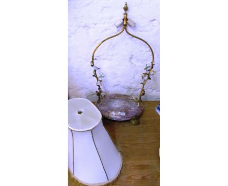 A marble lamp base (a/f) and shade