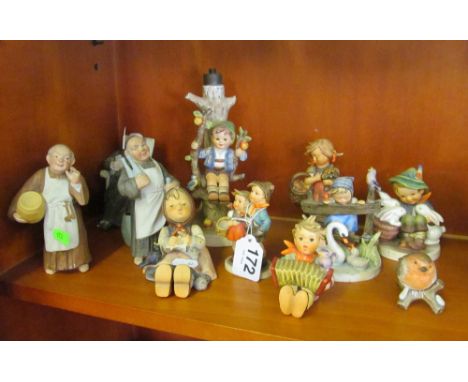 Various Hummel and other figures (slightly a/f)