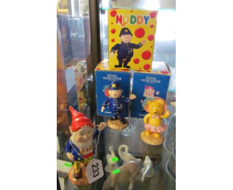 Three Royal Worcester Noddy figures, boxed
