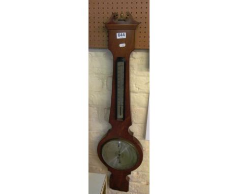 A mahogany Comitti barometer/thermometer
