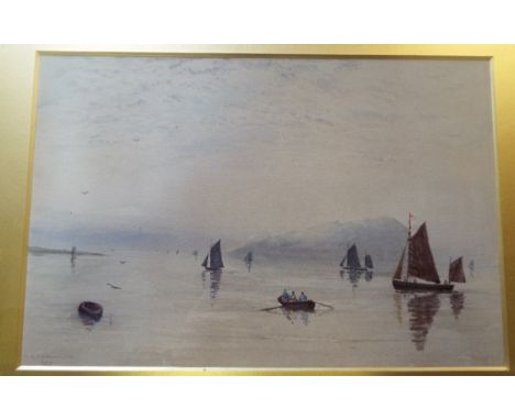 W B Hardy, Katwijk Sands, watercolour heightened with bodycolour, signed and inscribed, 21 x 42 cm, and R H Edmondson, a seas