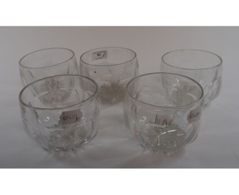 Five glass finger bowls, an English porcelain part tea service, other ceramics, pictures and items (qty)