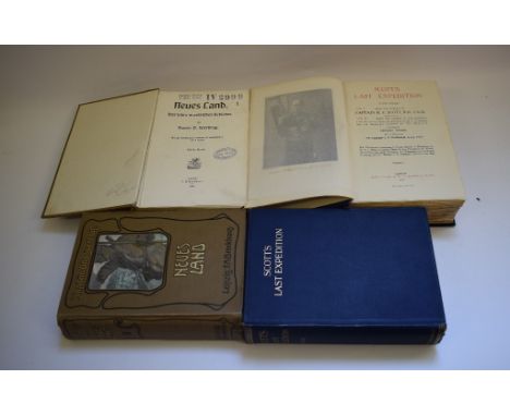Scott (Capt R F) Scott's Last Expedition, two vols, 1914, and Sverdrun (Otto) Neues Land, 1903, German, two vols, with variou