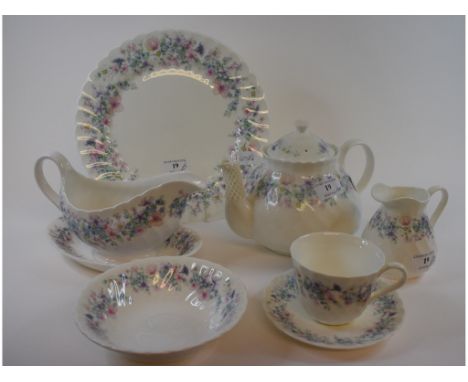 A Wedgwood Angela pattern dinner and tea service, for six place settings (qty)