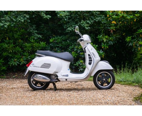 Vespa's largest version of its retro-styled classic, one owner and just over 3,300 miles. Introduced in 2009, the GTS 300 was