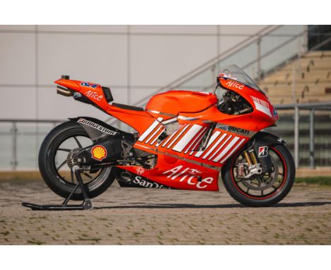Freshly rebuilt 2007 MotoGP GP7 Desmosedici race bike. 2007 saw Casey Stoner win the MotoGP Championship for the Marlboro Duc