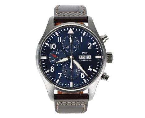 IWC (International Watch Company) Pilot's Chronograph Edition Le Petit Prince automatic stainless steel gentleman's wristwatc