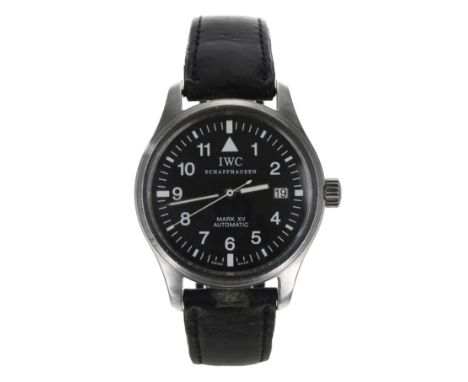 IWC (International Watch Company) Shaffhausen Pilots Mark XV automatic stainless steel gentleman's wristwatch, reference no. 
