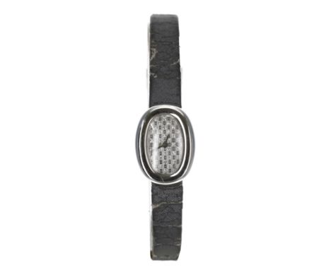 Cartier Baignoire 18ct white gold lady's wristwatch, reference no. 2369, serial no. 36905xxx, oval diamond set and Cartier lo