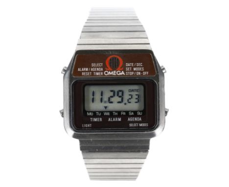 Omega Memomaster Alarm stainless steel gentleman's wristwatch, reference no. ST 382.0801, circa 1978-1980, with the original 
