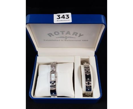LADIES ROTARY WRIST WATCH SET 