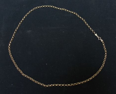A small 9ct gold Belcher chain. 4.8 grams.