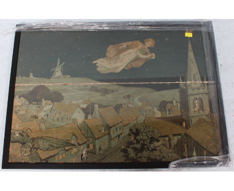 Charles Buchel (1872-1950) German.  A Peter Pan lithograph poster for the first stage production, the image with integral sig
