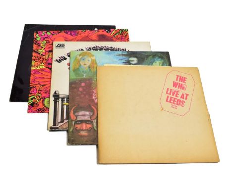 Various Vinyl LPs The Who - Live At Leeds red printing with poster and assorted reproduction papers/contracts; King Crimson -