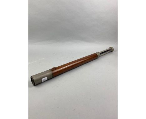 20TH CENTURY TELESCOPE, along with a cased set of drawing instruments and another cased instrument set (3)